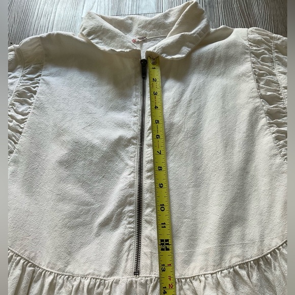 Free People Hampton Belted Ivory Mini Dress Size Medium - Picture 14 of 16
